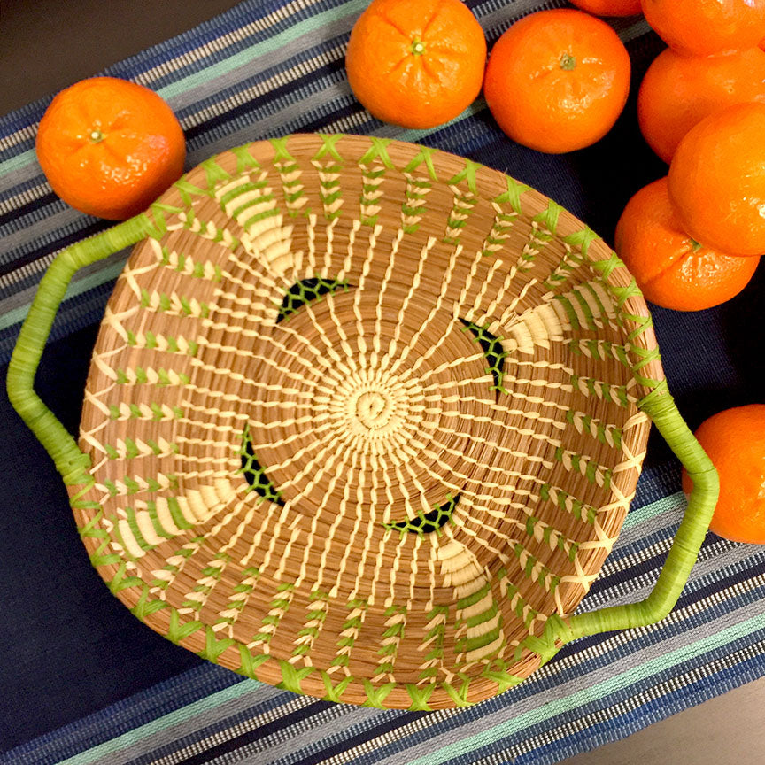 Elva pine needle basket with clementines