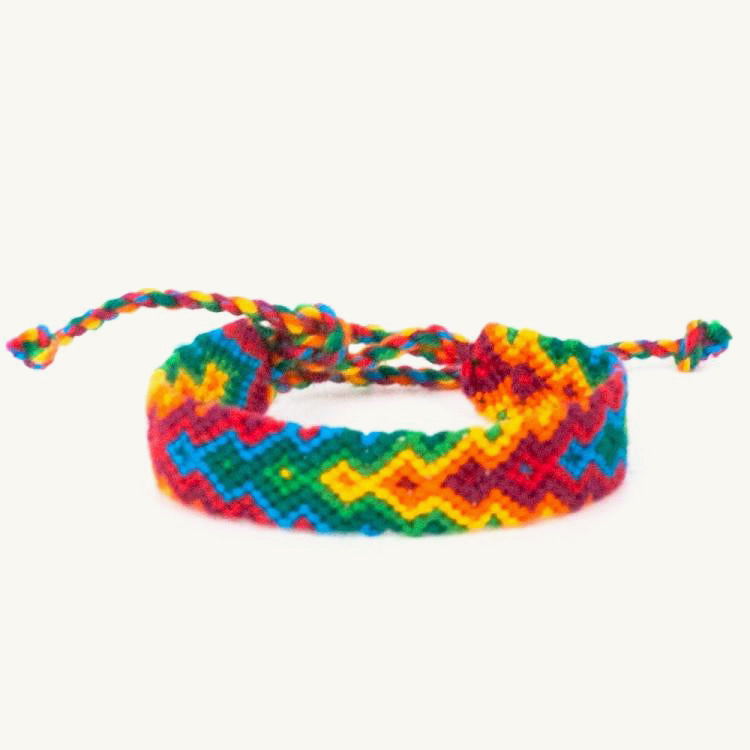 handwoven rainbow arrow bracelet