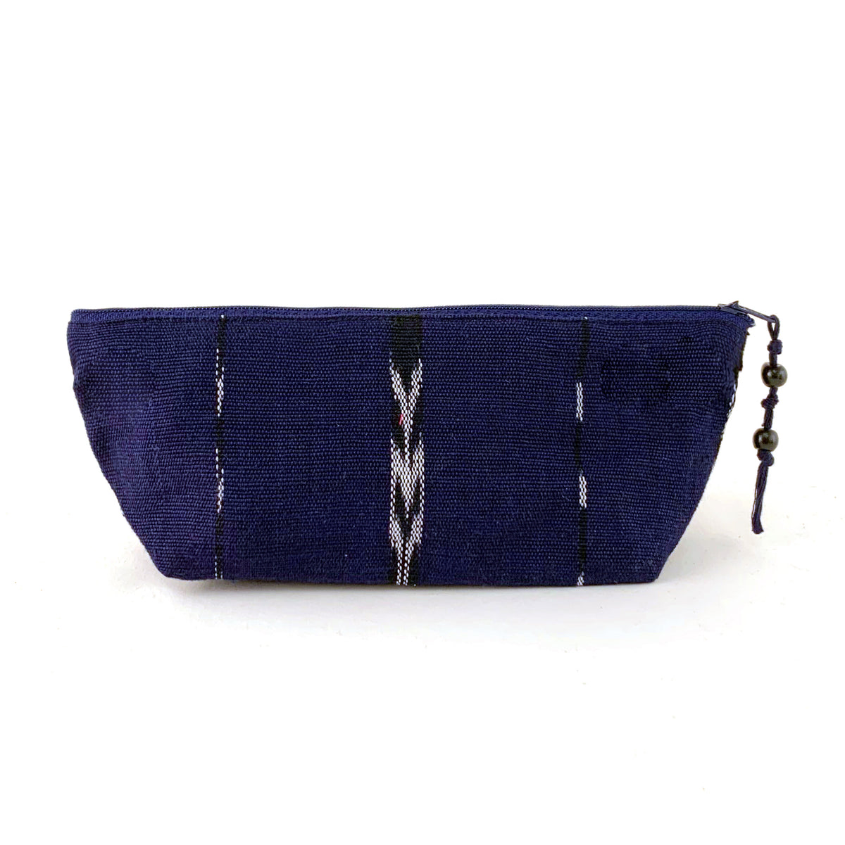 handwoven pencil pouch indigo jaspe