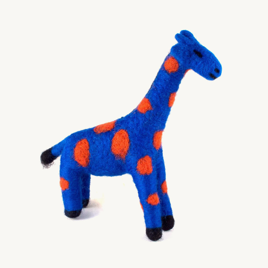 felted wool giraffe